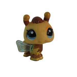 Littlest Pet Shop LPS #2203 Yellow Blythe Bee Blue Eyes Clear Wings Figure